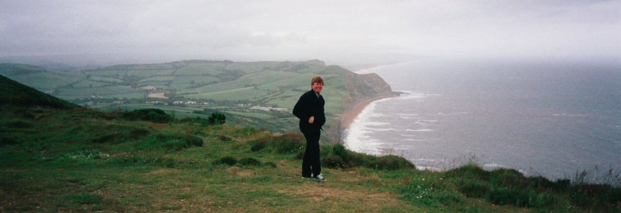 AandM UK trip 2000- Adrian on Golden Cap